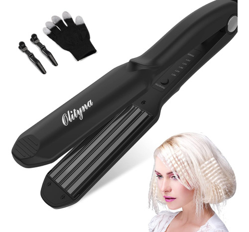 Olityna Crimper Plancha Para El Cabello, Placas De Cerámica 