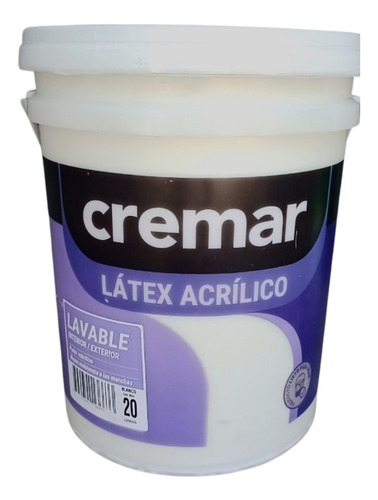 Cremar Latex Interior/exterior Lavable Blanco X 20 Lts