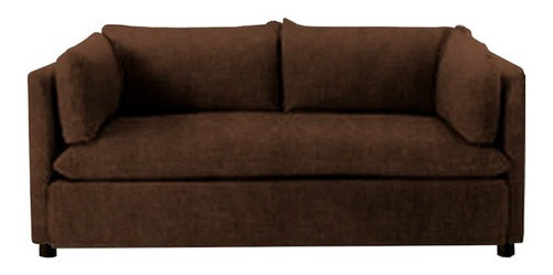 Love Seat Zhavia Suede Chocolate 1pz Sala Sofa Sillon Mueble