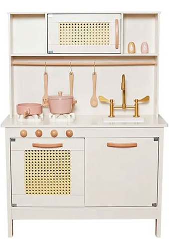 Cocina De Juguete Con Accesorios Estilo Montessori 