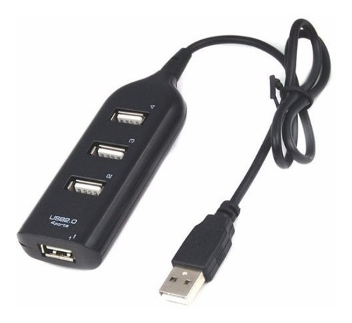 Hub Usb 2.0 De 4 Puertos Zapatilla Cable 40 Cm