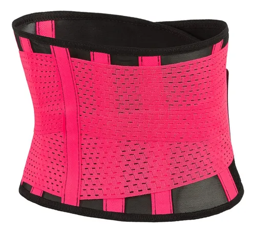 Faja Abdominal Doble Ajuste Sportfitness Negro/fucsia