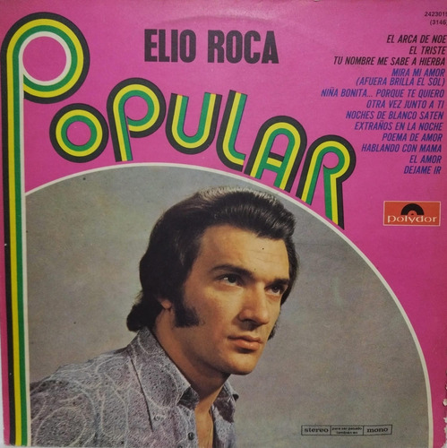 Elio Roca  Popular Lp La Cueva Musical Argentina