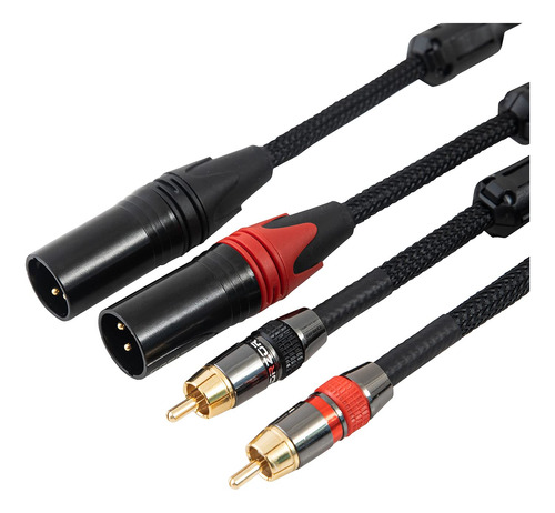 1 Par De Cable De Interconexin Estreo Xlr A Rca, Resistente