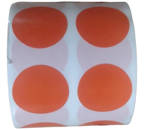 Etiquetas Circulares Naranjas 2cm - Rollo X 1.000 
