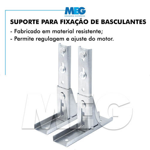 Imagem 5 de 8 de Kit Motor Ppa Portão Basculante 350kg 1,5m Rápido + Suporte