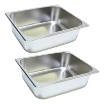 Comprar 2 Cuba Gastronomica Inox 1u002F2x100 Gn Buffet Cozinha Restauran