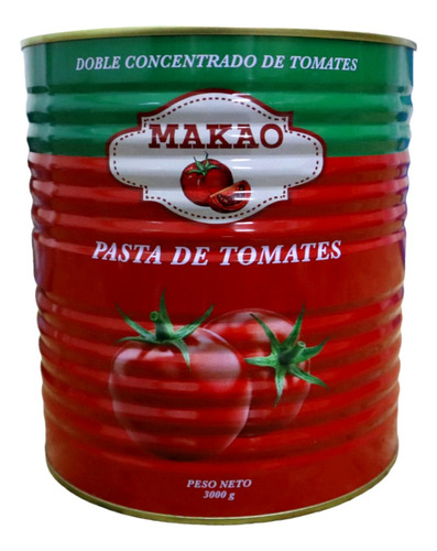 Pasta De Tomates Doble Concentrado De 3000gr Makao