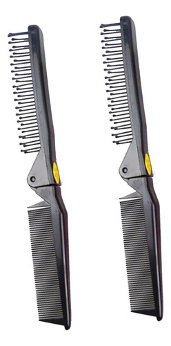 2 Peines/cepillos Plegables Para Viaje, 2 Cabezales Y