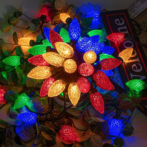 Tira De Luces C9 Para Navidad, 100 led, 81 pies - Awq 