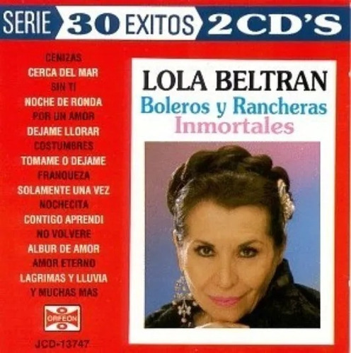 Lola Beltran 2 Cds Boleros Y Rancheras Inmortales Importad 