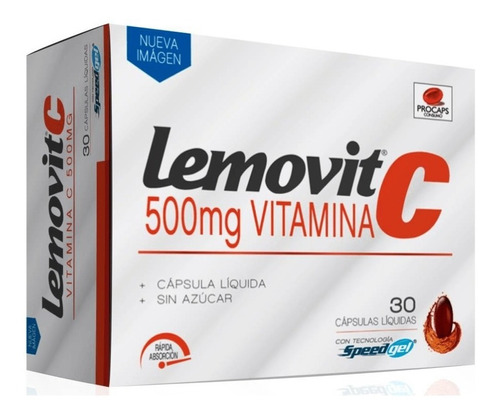 Vitamina C Lemovit X 30 Capsula - Unidad a $34