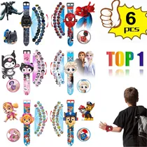 Comprar Akgodofwar - 6 Piezasreloj De Proyección Digital Para Niños Con Proyector De 144 Imágenes, Correa Cómoda Y Diseño Duradero, Reloj Divertido E Interactivo Para Niños, Perfecto Para Los Fanáticos De Los