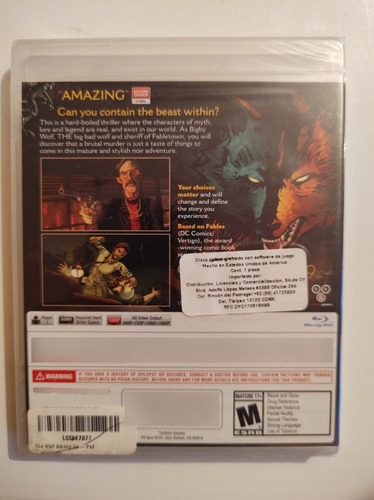 The Wolf Among Us Ps3 Nuevo Fisico