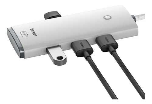 Hub 4 En 1 Baseus Usb-c A 4x Usb 3.0 + Usb-c 1 Metro Blanco