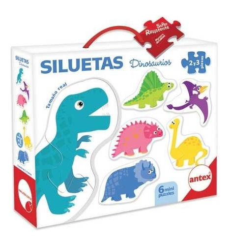 Puzzle Siluetas Animales Dino Antex Carton Extra 3028