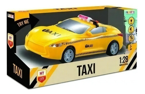 Auto Taxi A Friccion Con Luces Y Sonidos 1:28 Orig Magnific