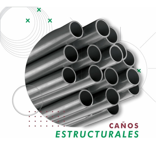 Caño Estructural Redondo 1 1/2 Ø 38,1 X 1,25mm Barras 6 Mts.