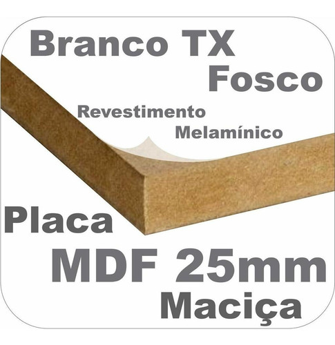 Tampo Balcão Mesa Grosso Resistente 120x85 Mdf 25mm Branco