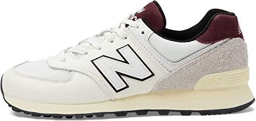 Tenis New Balance 574 Unisex Blanco/vino C 