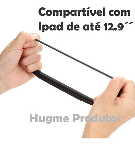 Kit Capa Case Tampa E Cordão Silicone Apple Pencil iPad Pro