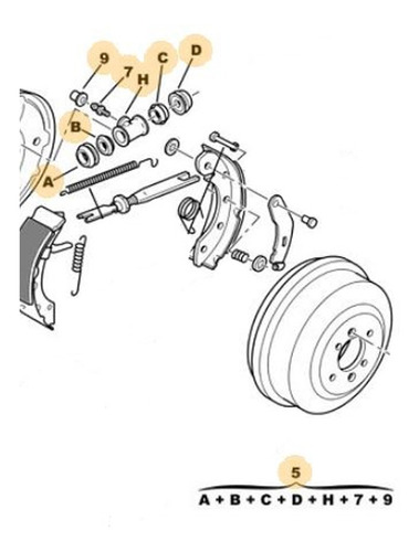 Cilindro De Freno De Rueda Trasera Peugeot Partner 1.4