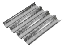 Comprar Molde Perforado Antiadherente 4 Pan Francés Baguette Baguete Arcashopping Molde Perforado Metalico Antiadherente Para Pan Francés Pan Baguette
