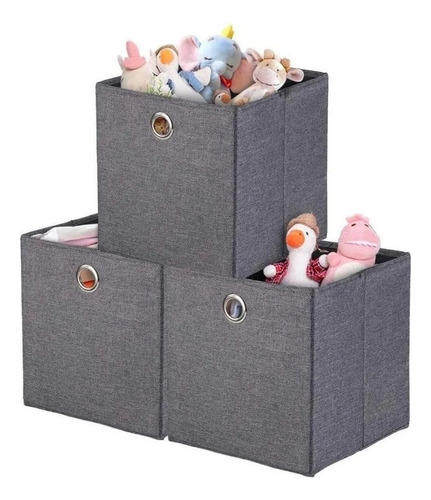 Set 2 Cajas Organizadoras For Ropa, Objetos, Closet, Gris