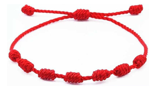 Kit de 2 pulseras de Kabbalah con siete nudos para ahuyentar a Red Evil