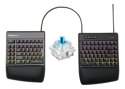 Paquete Kinesis Freestyle Edge Rgb: Teclado Mecánico Mx Azul