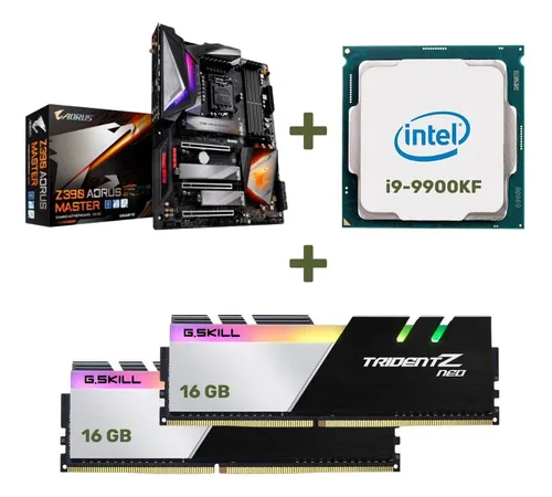 Z390 Aorus Master + Intel I9 9900kf + 32gb Memória 3600mhz