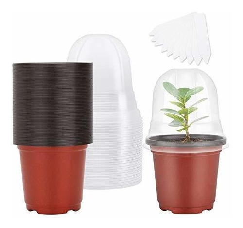 Mixc Macetas Para Vivero De Plantas Con Domo De Humedad De 4