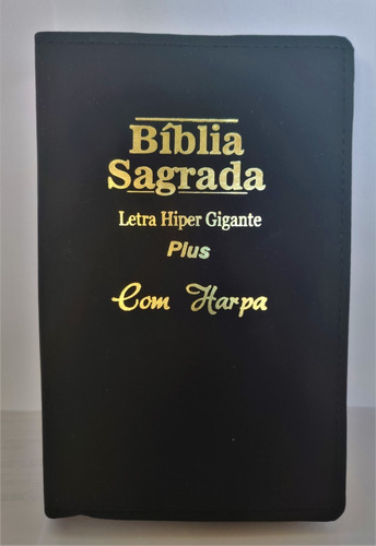 Bíblia Sagrada Letra Hiper Gigante + Harpa - Luxo