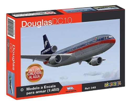 Avión Douglas Dc10 Modelex 1:450 Maqueta - Aventureros
