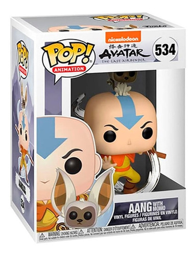 Figura Funko Pop, Aang With Momo - 534 - Avatar