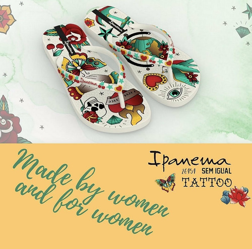 Imagen 2 de 4 de Sandalias Para Damas Ipanema Sem Igual Tattoo