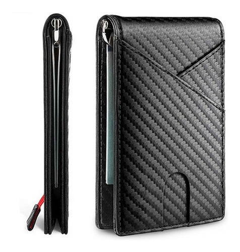 Cartera De Bolsillo Frontal Para Hombre Slim Rfid Money Clip