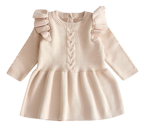 Vestido De Bebé For Niñas, Suéter Cálido, Tejido, Chaleco