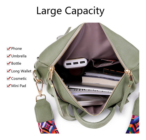 Mochila Tipo Cartera Multiusos Para Mujer, Bandolera