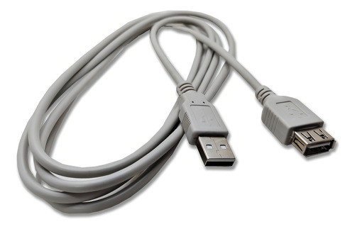Cabo Usb 2.0 Extensão 1,8 Metro Extensor Macho Fêmea Cor Cinza
