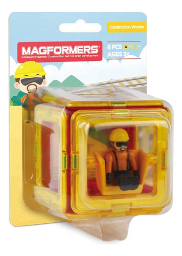 Magformers Juego De 6 Piezas De Personajes De Construccion, 