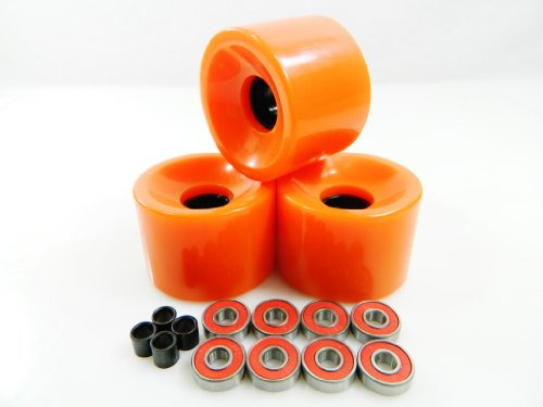 Ruedas Skate 60mm + Rodamientos Abec 7 (naranja)