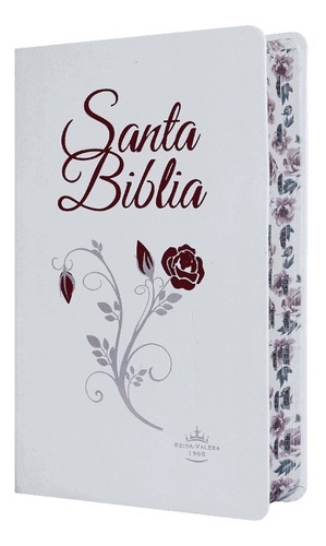 Biblia Letra Grande Con Flores Índice Reina Valera 1960