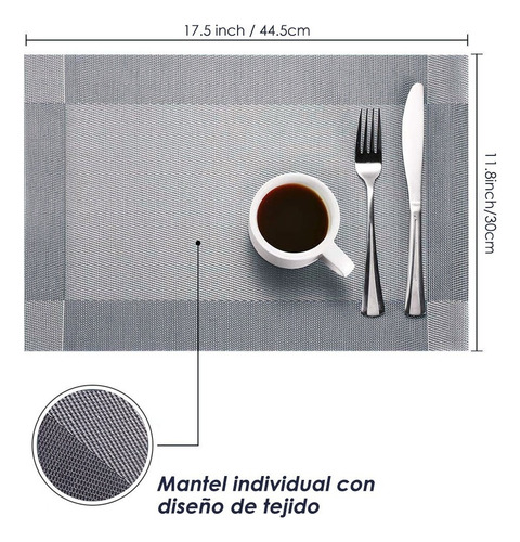 Manteles Individuales De Pvc Antideslizantes 6 Piezas