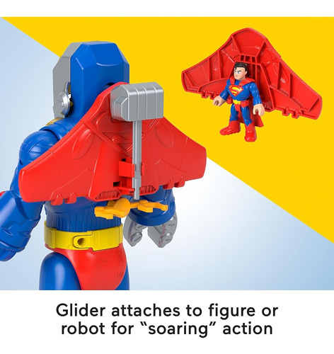 Fisher-price Imaginext Superman Con Robot Exo Suit 30cm Luce