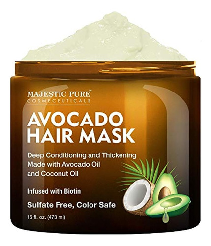 Majestic Pure Mascarilla Capilar De Aguacate Y Coco Para Cab