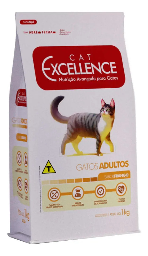 Ração Cat Excellence Adulto Frango 1kg