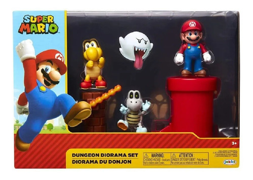 Boneco Super Mario E Acessorios Dungeon Diorama Candide 3002
