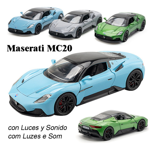 Fiat Supercoches Maserati Mc20 Miniatura Metal Coche 1/2 [u]