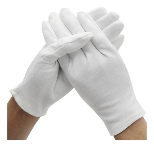 A 12 Pares De Guantes De Algodón Transpirable Suave Y